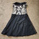 White House | Black Market Vintage 90's! Black Lace/Tulle Strapless Dress, Women's 10 Photo 0