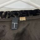 Tahari  Small Dark Brown Velvet Ruffle Bell Sleeve Silk Sweater Jacket Shrug Photo 3