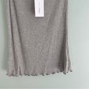 Lovers + Friends  Ribbed One-Shoulder Tank Top Grey NWT Photo 2