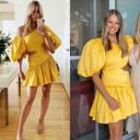 Chateau 🆕 AJE  Mini Puff Sleeve Dress in Sunshine Yellow Sz 4 US Photo 2