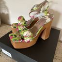 Betsey Johnson Women's Mandee Floral Printed Platform Heeled Sandal Photo 9