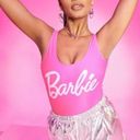 Boohoo  BARBIE Pink One Piece Swimsuit Sz 10 NEW Photo 1