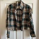 American Eagle AE Cropped Flannel Photo 1