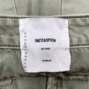 One Teaspoon  Vanguard Mid Rise Relaxed Denim Mini Skirt In Olive Photo 7