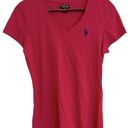 Polo NWT US  Association hot pink V-neck short sleeve T-shirt, women S Photo 0