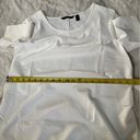 G.I.L.I Size M White Sleek Chic Top Blouse Tie Waist Business Casual Preppy Gili Size M Photo 2