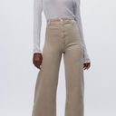 ZARA Marine Straight High Rise Jeans in Sand/Brown Photo 0