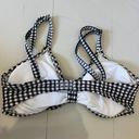 Xhilaration Black and White Gingham Knotted Swimsuit Top Photo 2