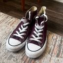 Converse Maroon High Tops Sz 9 Photo 0