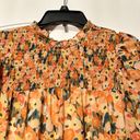 Entro mock neck tiered persimmon dress size small Photo 11