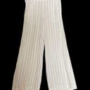 Aritzia Wilfred Faun Pants Women Sz XS High Waisted Wide Leg Lined Baggy Striped White Photo 1