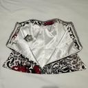 White House | Black Market  Sz 10 Bustier Top NWT White / Black Red Flowers Floral Photo 8