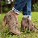 Seychelles  World Tour Booties Fringe in Taupe Photo 0