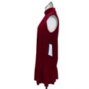 Calvin Klein COPY - NWT  Red Velvet Mock Neck Tired Dress SZ-6 Photo 2