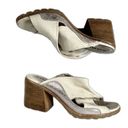 Sorel  Nadia Heel Sandals Natural Tan Rose Gold Leather Mule Slides Size 8.5 Photo 1