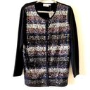 Quacker Factory  Black Ombr Sequin Cardigan Photo 0