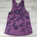 American Apparel NWOT  50/50 Custom Purple Bleach Tie Dye Crinkle Tank Top XS Photo 0