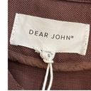 Dear John New!  AUSTIN DROP SHOULDER Denim Belted Jacket in Dark Oak Size Small Photo 7