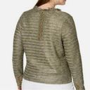 INC  lace up metallic boucle blazer Photo 1