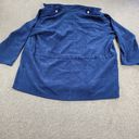 Denim & Co  Womens Jacket 1X Blue Faux Suede Button Up Collar Drawstring Pockets Photo 3