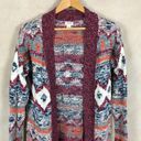 MOSSIMO Southwestern Burgundy Thick Cardigan Size SMALL Photo 3