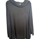 Chico's Chico’s Zenergy Size 2 US 12-14 Black Boatneck Ribbed Tunic Sweater Photo 0