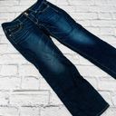 American Eagle  Artist Stretch Crop Jeans Women's Size 4 Dark Wash Low Rise Photo 5