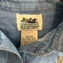 Northern Reflections  women’s denim button up Photo 1