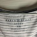 Karen Scott  Sport Navy/Whjte Striped Sleeveless Tank XXL Photo 1