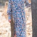 Haute Hippie  Tribe Floral Long Sleeve Button Front Maxi Dress Size Large Photo 10