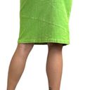 United Colors Of Benetton Vintage Y2K  Neon Lime Green Corduroy Pencil Skirt sz L Photo 2