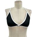 Hoaka Swimwear  Black White Trim Neoprene Two-Piece Bikini Set XS Plus / Small Photo 1