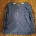 kim rogers  Blue Long Sleeve Tee Size Medium Photo 0