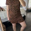 Show Me Your Mumu  Women’s Small Mumu Blue Cyrus Mini Dress Bronze Leopard New NW Photo 1