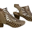 Coconuts by Matisse  Tan Caged Vegan Leather Heeled Sandals Women’s 7 M Photo 0