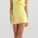 House Of CB Yellow Ruffle Dress Photo 0