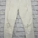 Dear John  Womens Jeans Size 27 White Denim Distressed Skinny Jeans. Photo 0