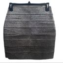 EXPRESS  Silver Metallic Bandage Mini Skirt Photo 0