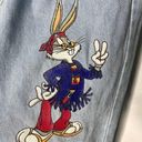 Jerry Leigh  Vintage 90s Looney Tunes Disco Jeans Light Wash Size 9 Cartoons Photo 6