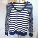 Eddie Bauer  Long Sleeve Striped Vneck Sweater‎ Photo 1