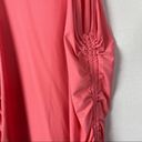 AQUA  Sport Coral Pink Scoop Neck Ruched Side Athletic Tank Top S Photo 2