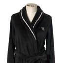 Victoria's Secret  Women's Black Plush Hooded with Belt & Embroidered VS Logo M/L Photo 3