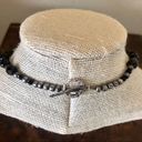 Onyx Black  and silver choker necklace Photo 2