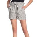 Frame  Striped Linen Blend Paperbag Shorts - size Small Photo 0