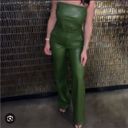 ZARA Green Faux Leather Bodysuit Photo 6