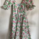 Hill House  The Ophelia Pink Rose Smocked Cottagecore Prairie Midi Dress Size S Photo 6