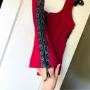 Tripp NYC Joan Jett Top Lace-Up Zipper-Front Vest Corset Red Black M GUC Photo 4