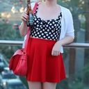 Candie's  CHEVRON FAUX SUEDE SKATER SKIRT Photo 4