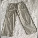 L.L.Bean  Classic Fit Sunwashed Pants Straight-Leg Crop Cotton Beige Size L Pet Photo 5