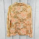 American Vintage Shirt Rack MEDIUM  Floral Shirt peach orange womens button up Photo 1